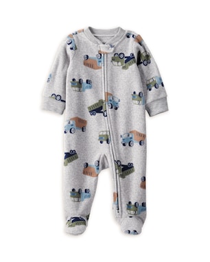Macacão bebê em fleece caminhão - cinza | Carter's