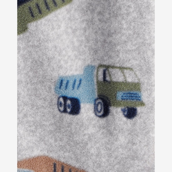 Macacão bebê em fleece caminhão - cinza | Carter's