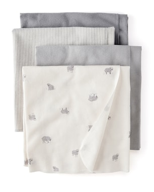 Kit cueiro bebê 4 peças ovelhinhas multicor | Carter's