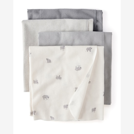 Kit cueiro bebê 4 peças ovelhinhas multicor | Carter's