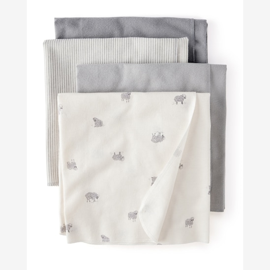 Kit cueiro bebê 4 peças ovelhinhas multicor | Carter's