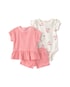 Conjunto curto bebê 3 peças sorvete - multicor | Carter's