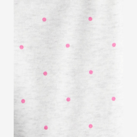 Conjunto longo bebê 3 peças em fleece poá - multicor | Carter's