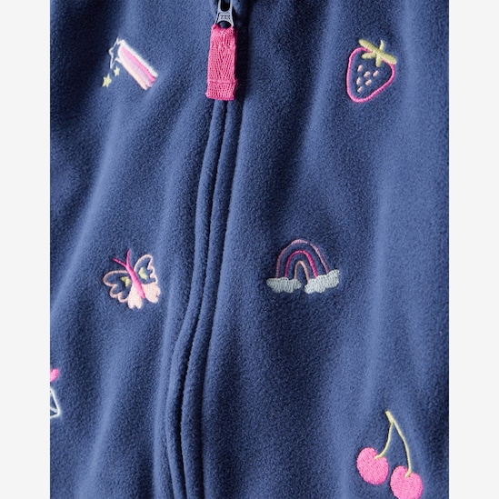Conjunto longo bebê 3 peças em fleece poá - multicor | Carter's
