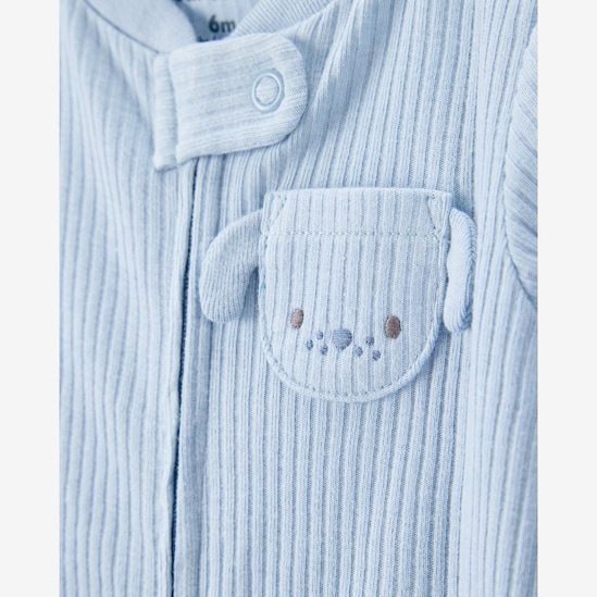 Macacão bebê bolso interativo cachorro - azul | Carter's