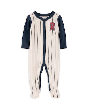 Macacão bebê baseball - bege | Carter's