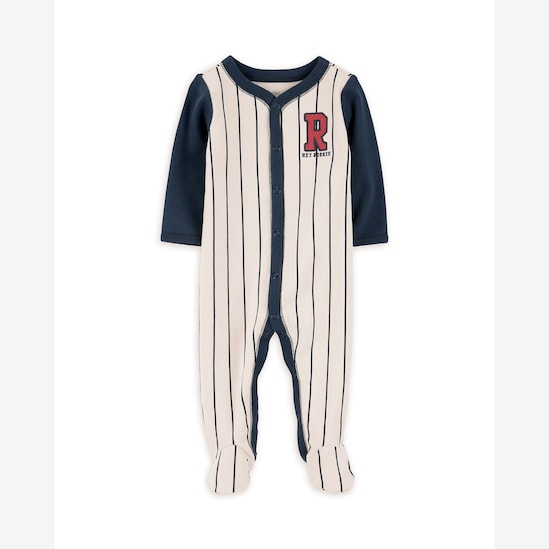 Macacão bebê baseball - bege | Carter's