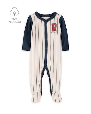 Macacão bebê baseball - bege | Carter's
