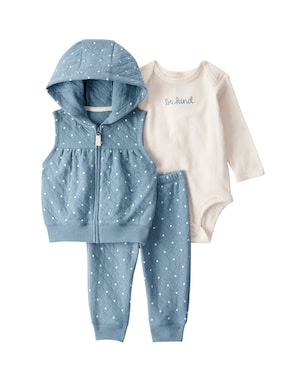 Conjunto longo bebê 3 peças matelassê poá - multicor | Carter's