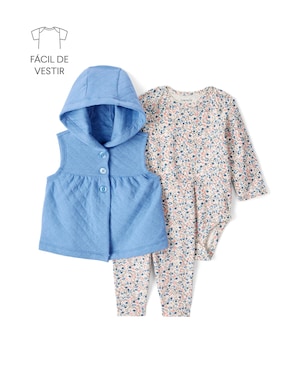 Conjunto longo bebê 3 peças matelassê - multicor | Carter's