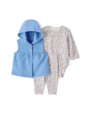 Conjunto longo bebê 3 peças matelassê - multicor | Carter's