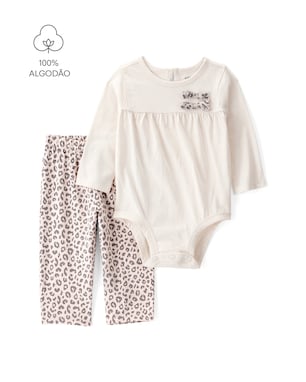 Conjunto longo bebê 2 peças onça - multicor | Carter's
