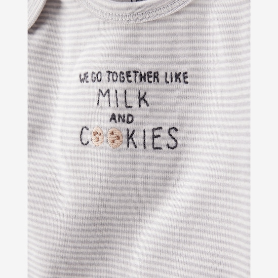 Conjunto longo bebê 3 peças cookies - cinza | Carter’s