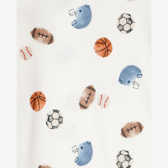 Conjunto longo bebê 3 peças football multicor | Carter's