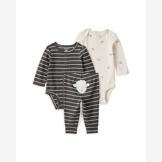 Conjunto longo bebê 3 peças ovelha - multicor | Carter's