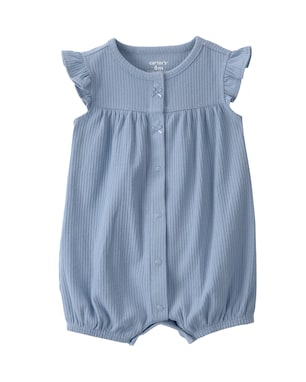 Macaquinho bebê canelado azul | Carter's