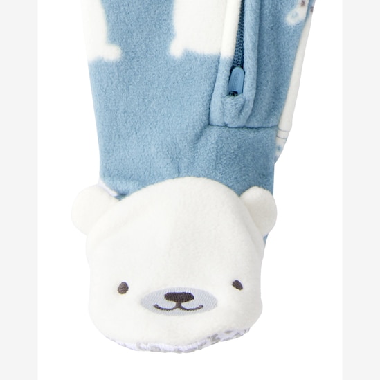 Macacão pijama bebê em fleece urso - azul | Carter's
