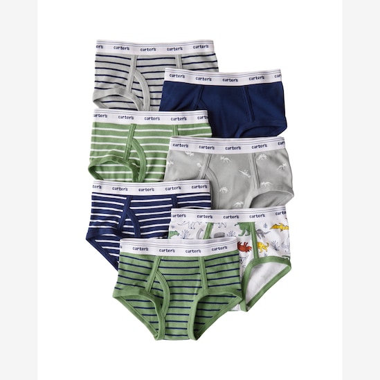 Kit cueca infantil slip 7 peças variadas - multicor | Carter's