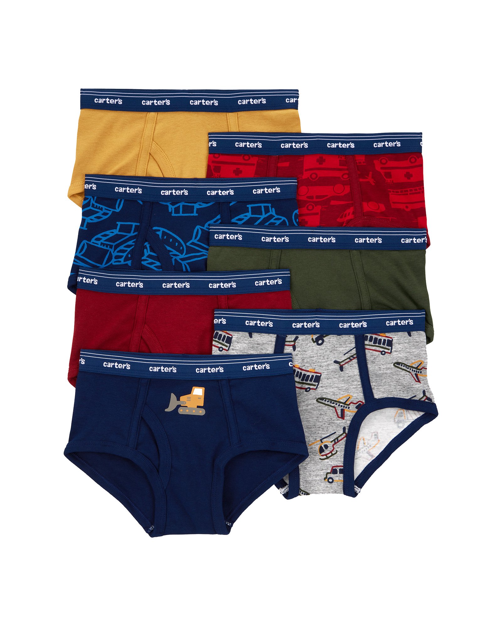Kit cueca infantil slip 7 peças variadas - multicor | Carter's