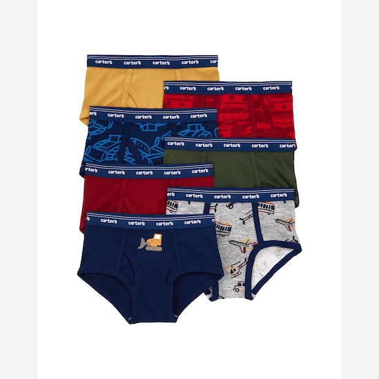 Kit cueca infantil slip 7 peças variadas - multicor | Carter's