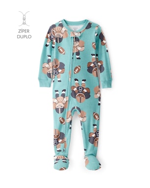 Macacão pijama bebê futebol americano - azul | Carter's