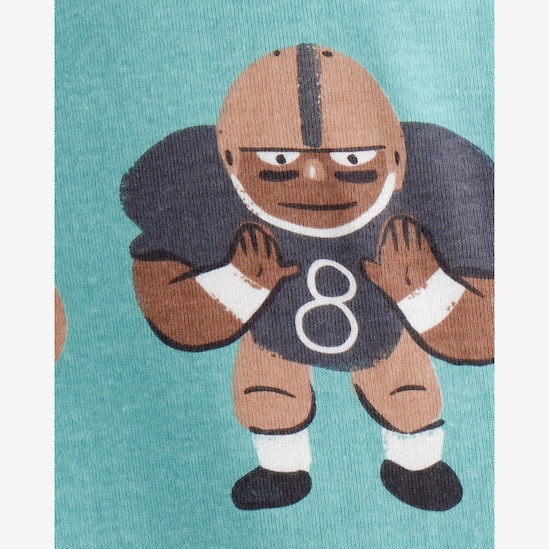 Macacão pijama infantil futebol americano - azul | Carter's