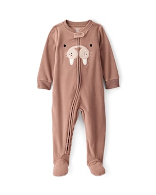 Macacão pijama bebê fleece foca - marrom | Carter's