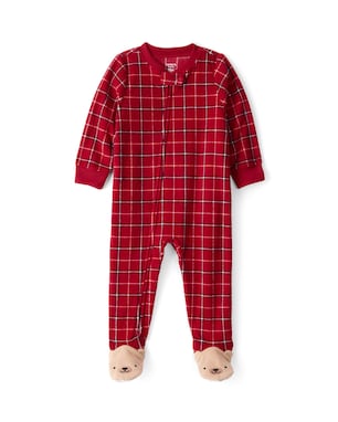 Macacão pijama bebê fleece xadrez - multicor | Carter’s