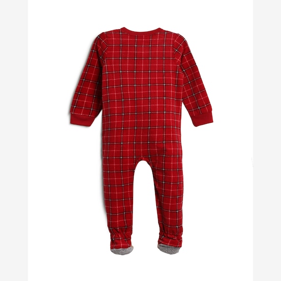 Macacão pijama bebê fleece xadrez - multicor | Carter’s