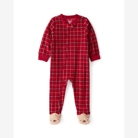 Macacão pijama bebê fleece xadrez - multicor | Carter’s