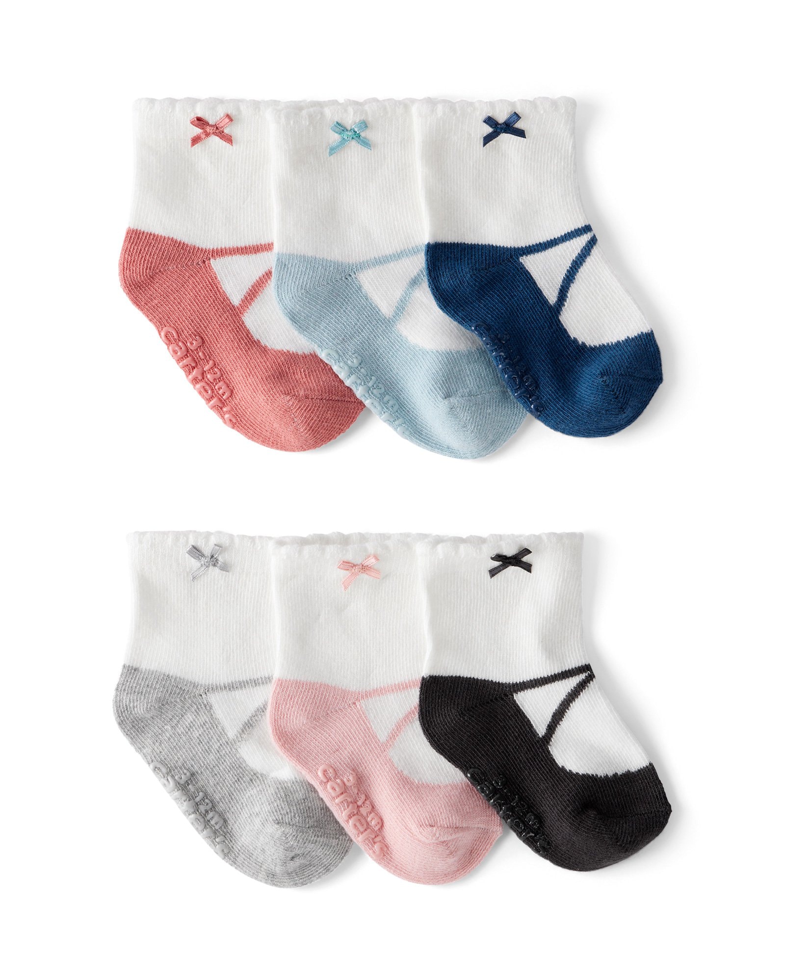 Kit meia bebê 6 pares sapatilha - multicor | Carter's