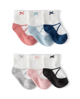 Kit meia bebê 6 pares sapatilha - multicor | Carter's