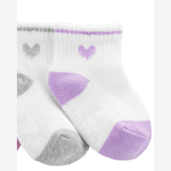 Kit meia bebê 6 pares coração - multicor | Carter's