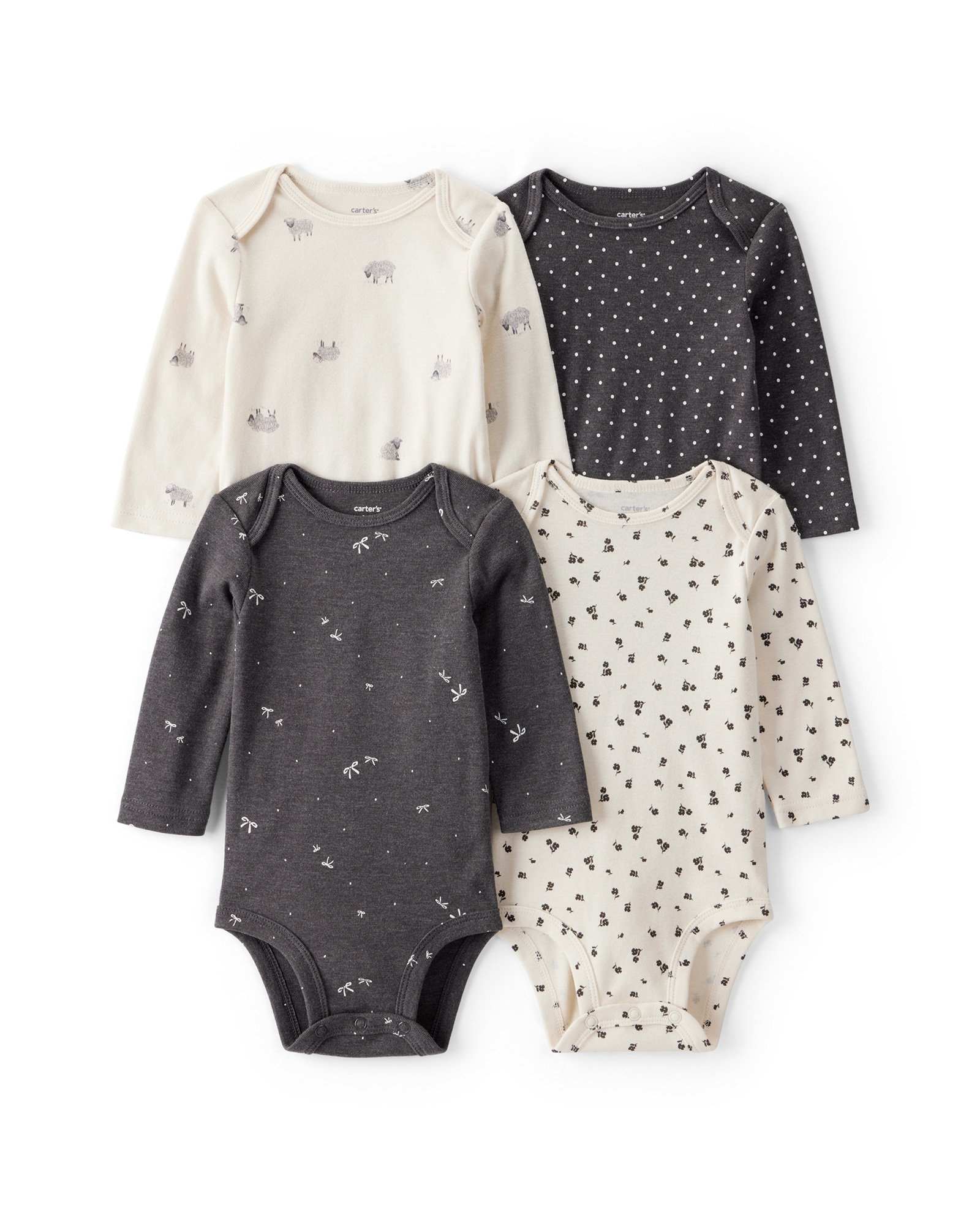 Kit body bebê 4 peças laços - multicor | Carter's