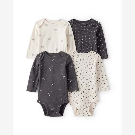 Kit body bebê 4 peças laços - multicor | Carter's