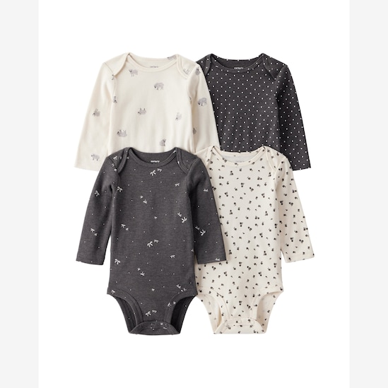 Kit body bebê 4 peças laços - multicor | Carter's