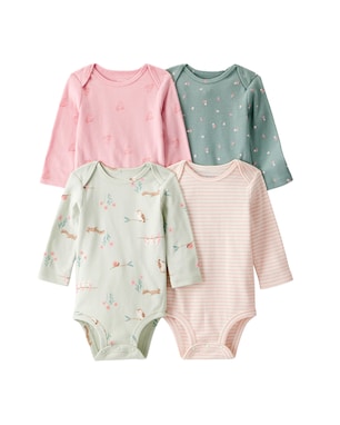 Kit body bebê 4 peças coruja - multicor | Carter's