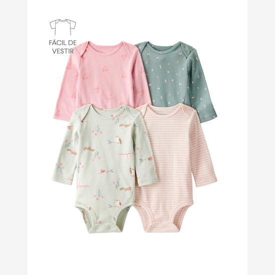Kit body bebê 4 peças coruja - multicor | Carter's