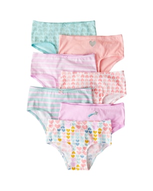 Kit calcinha infantil 7 peças biquíni variadas - multicor | Carter's