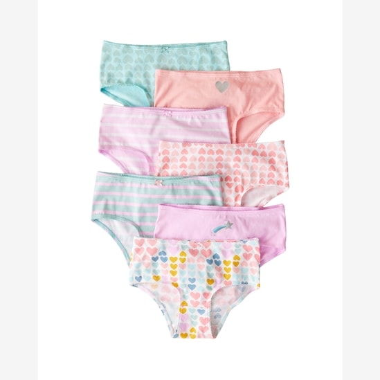 Kit calcinha infantil 7 peças biquíni variadas - multicor | Carter's