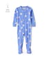 Macacão pijama bebê com pézinho poá - azul | Carter's
