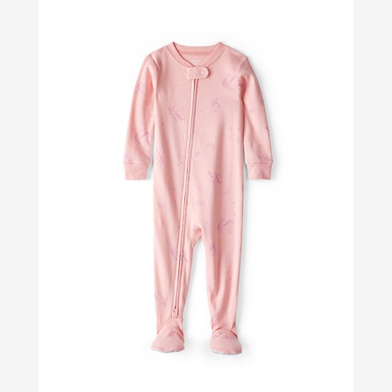 Macacão pijama bebê com pezinho unicórnios - rosa | Carter's