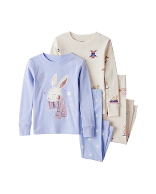 Pijama longo infantil 4 peças neve - multicor | Carter's