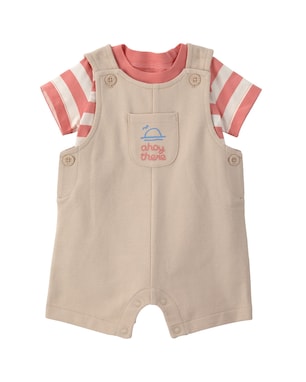 Jardineira bebê com camiseta listrada - multicor | Carter's