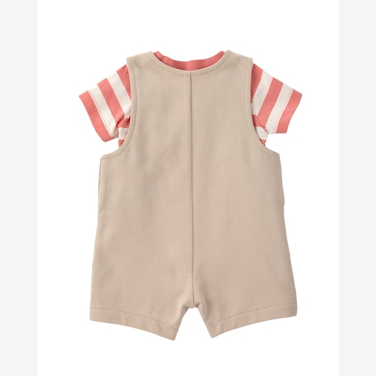 Jardineira bebê com camiseta listrada - multicor | Carter's