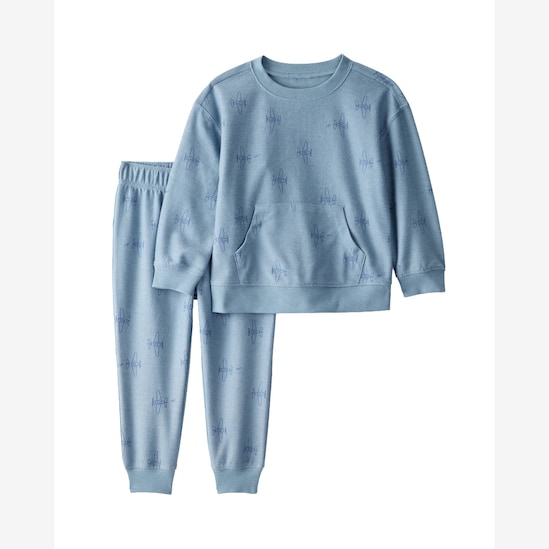 Conjunto longo infantil 2 peças avião - azul | Carter's