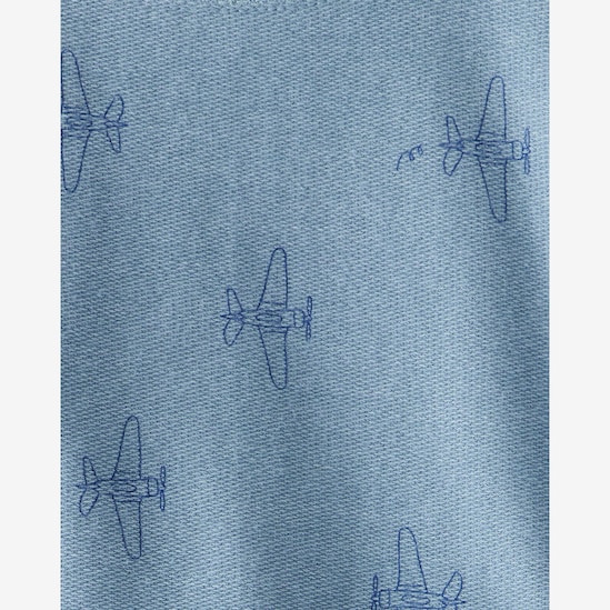 Conjunto longo infantil 2 peças avião - azul | Carter's