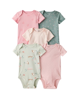 Kit body bebê 5 peças variadas - multicor | Carter's