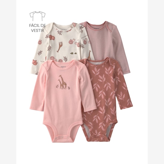 Kit body bebê 4 peças selva - multicor | Carter's