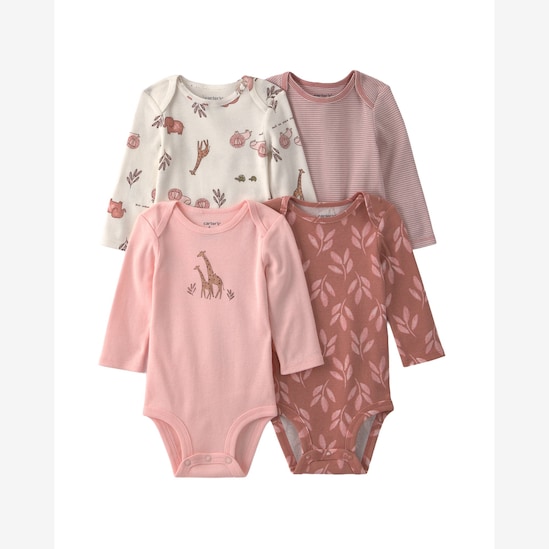 Kit body bebê 4 peças selva - multicor | Carter's